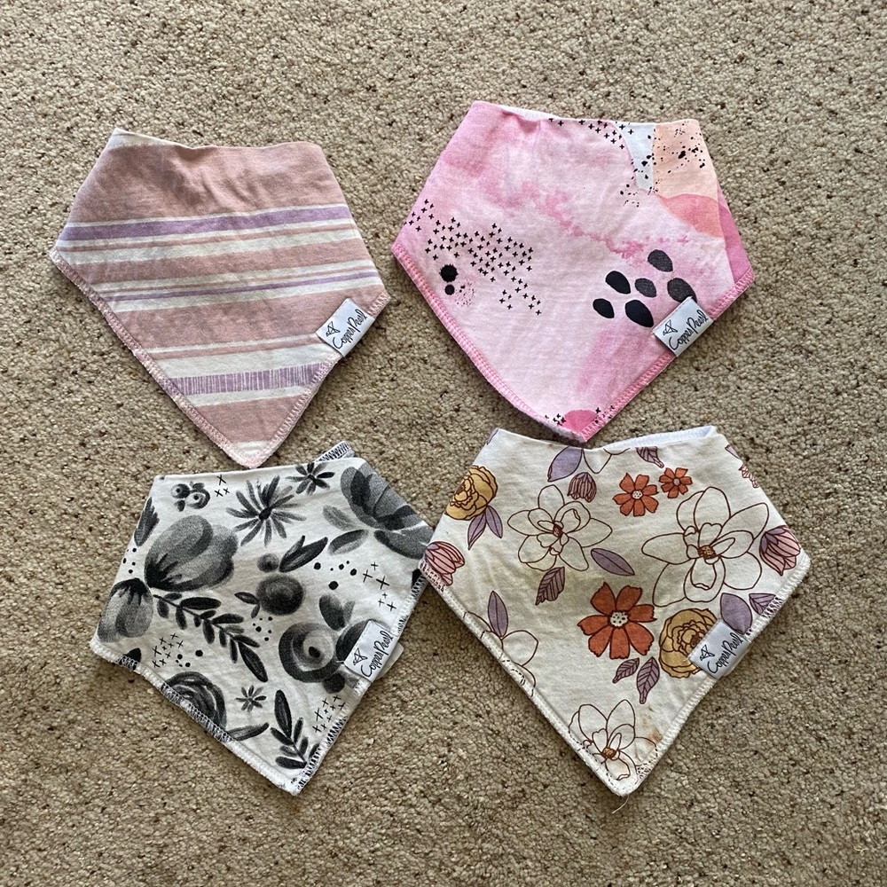 Copper pearl bibs